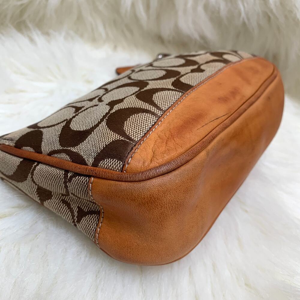 COACH Vintage Y2K Khaki/Tan Signature Demi Bag Wristlet Only (READ) Purse #6094 - Picture 2 of 16